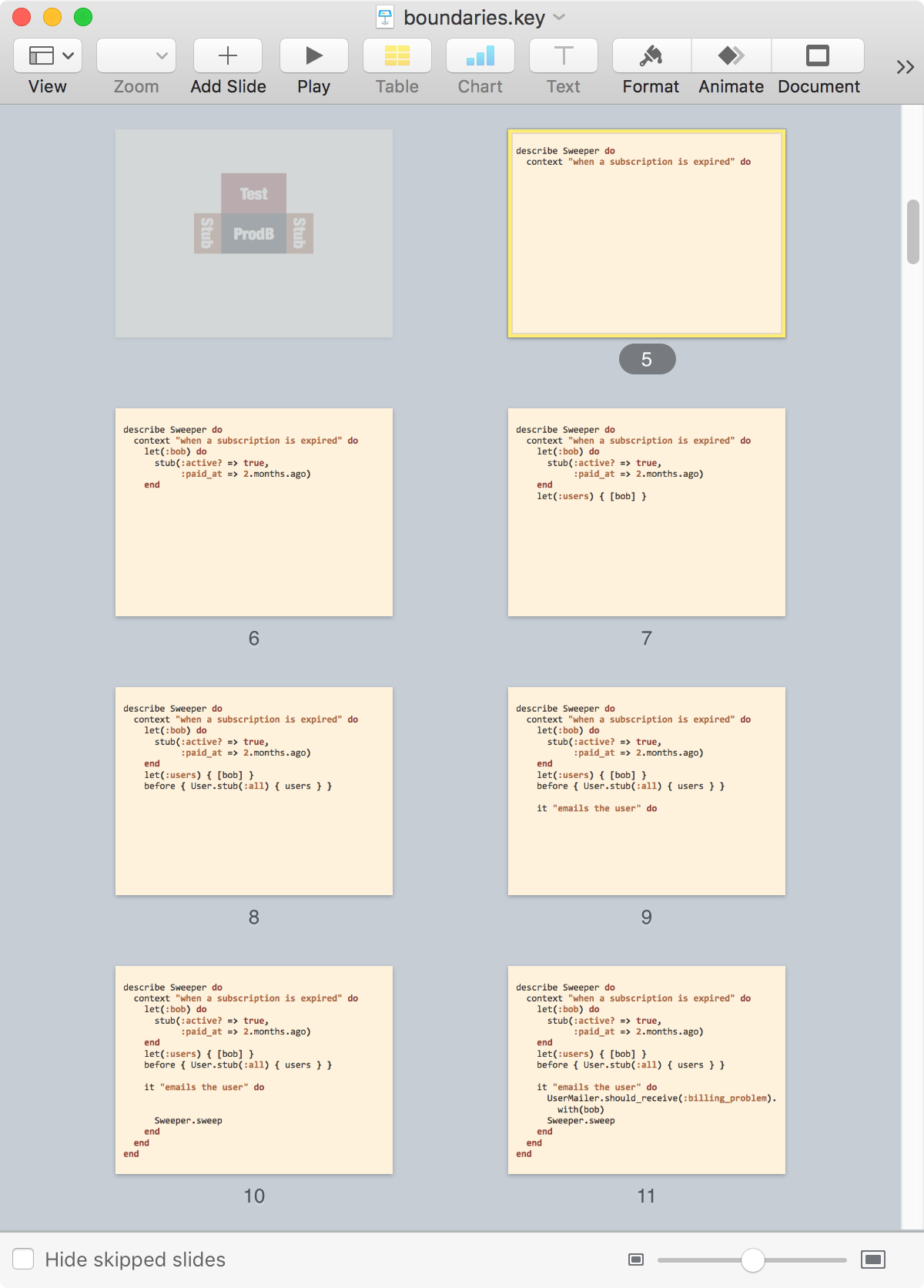 Code slides from Boundaries